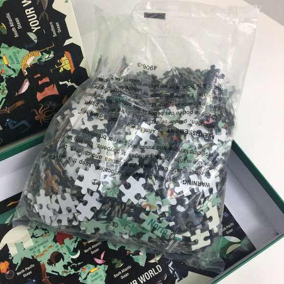 Mudpuppy Puzzle Your World Map 1000 Piece Paul Daviz 27" X 20" Jigsaw Puzzles - Picture 11 of 12